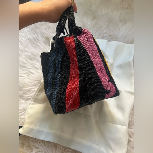 STAUD BEADED COTE BAG NEW WITH TAGS LIMITED COLORWAY - Picture 7 of 7